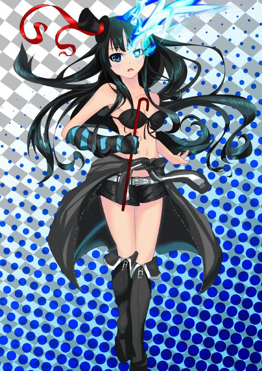 akiyama mio and black rock shooter (k-on! and 1 more) drawn by oukasakura