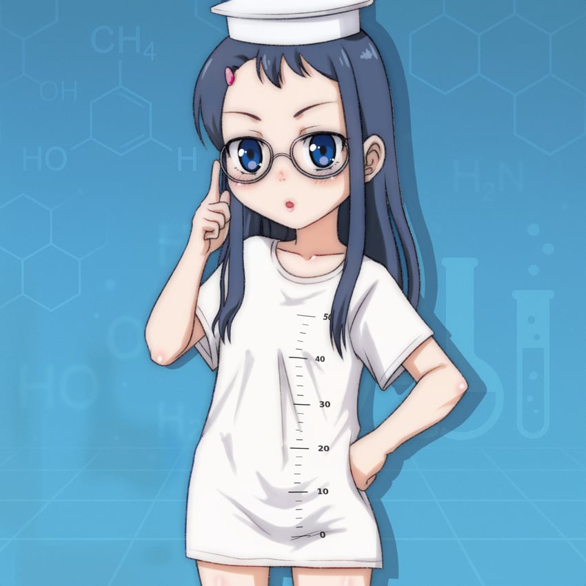 graduated cylinder girl (original) drawn by t_jiroo_(ringofriend)