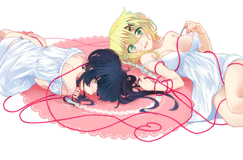 akatsuki kirika and tsukuyomi shirabe (senki zesshou symphogear) drawn by wada_chiyon