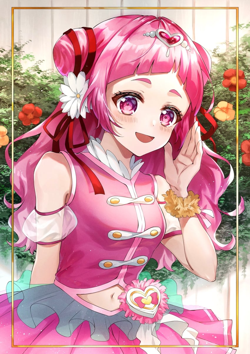 nono hana and cure yell (precure and 1 more) drawn by muginome_(bakuga_chan2)