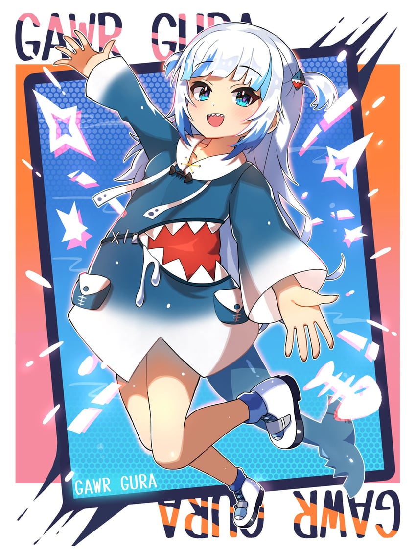 gawr gura (hololive and 1 more) drawn by mero_remo_sugoi