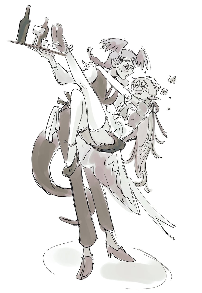 selen tatsuki and finana ryugu (nijisanji and 1 more) drawn by nasty_omnivore