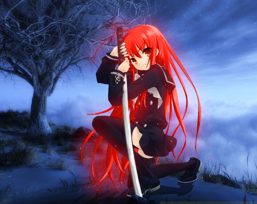 shana and alastor (shakugan no shana) drawn by digitalblasphemy and ito_noizi