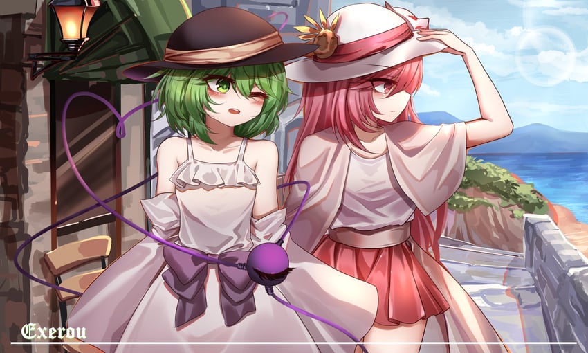 komeiji koishi and hata no kokoro (touhou) drawn by top-exerou
