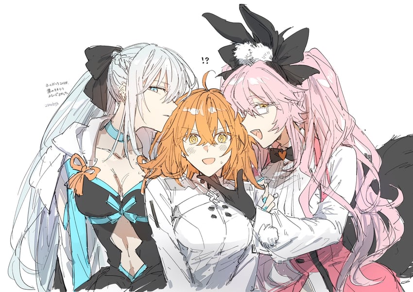 fujimaru ritsuka, tamamo, morgan le fay, and koyanskaya (fate and 1 more) drawn by yuta_kbut
