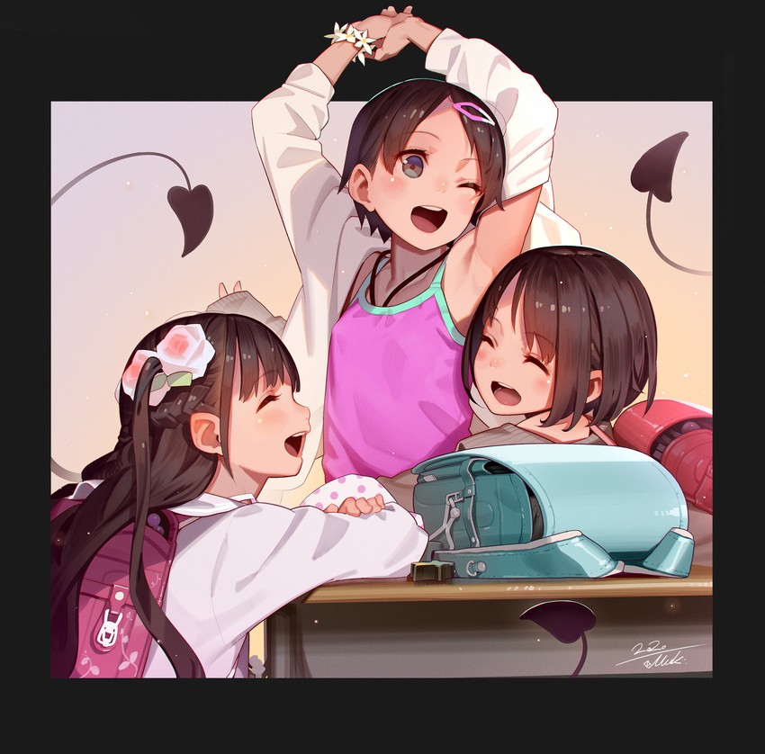 yuu, miyu, and sana (tiny evil) drawn by muk_(monsieur)