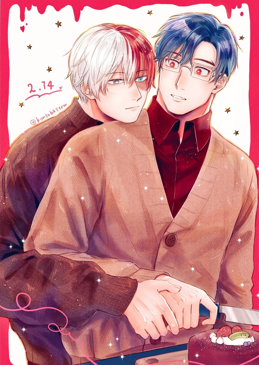 todoroki shoto and iida tenya (boku no hero academia) drawn by konsobastew
