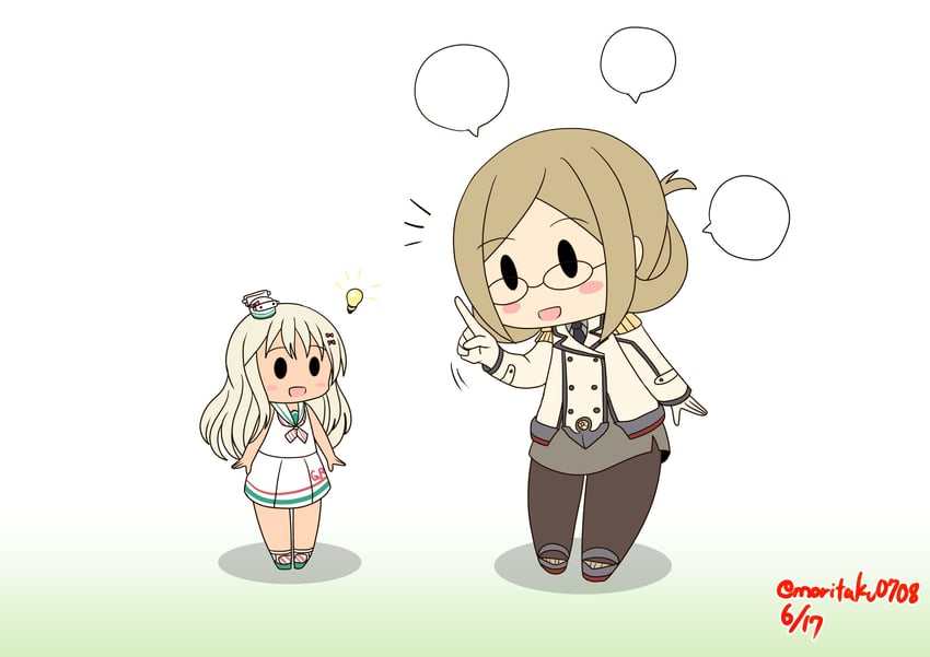 katori and grecale (kantai collection) drawn by moritaku0708