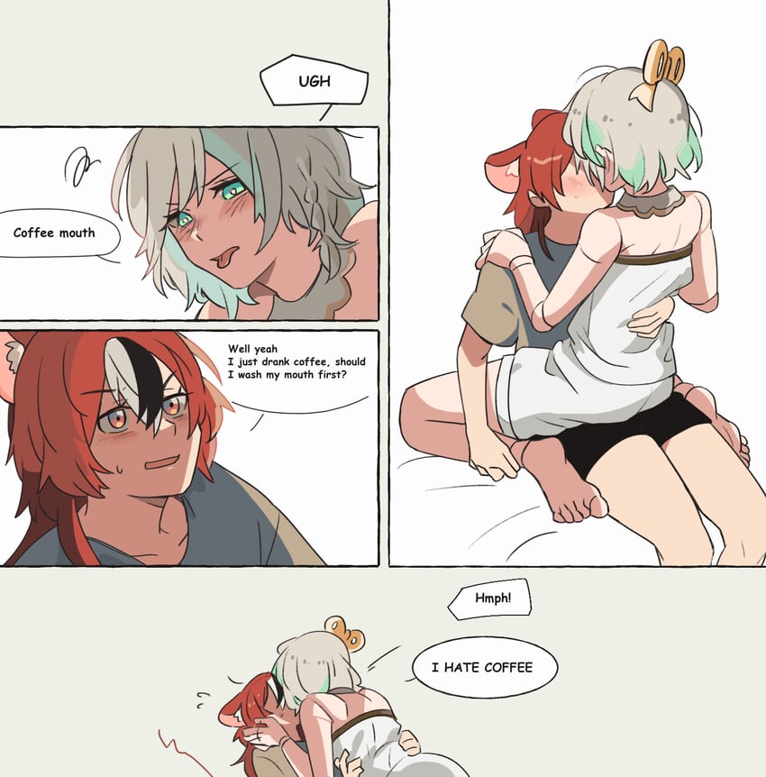 hakos baelz and cecilia immergreen (hololive and 1 more) drawn by fongban_illust