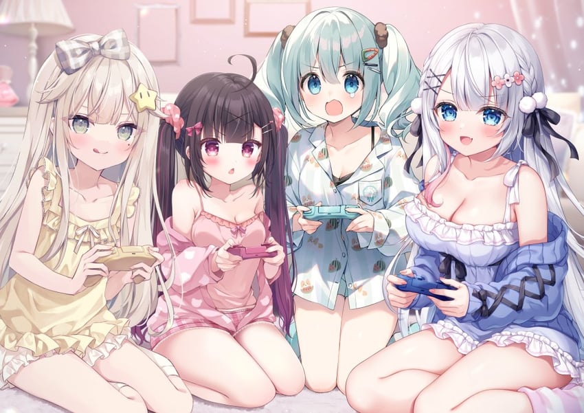 suimya and mitsuba choco (indie virtual youtuber) drawn by hoshi_(snacherubi), mitsuba_choco, and suimya
