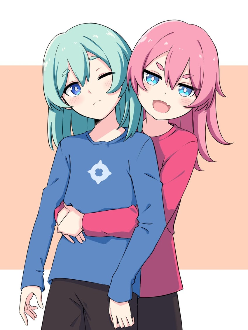 rozaliya olenyeva and liliya olenyeva (honkai and 1 more) drawn by plasbott