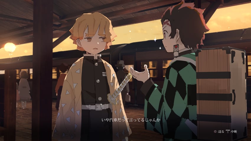 kamado tanjirou and agatsuma zenitsu (kimetsu no yaiba and 1 more) drawn by samidare_(hoshi)