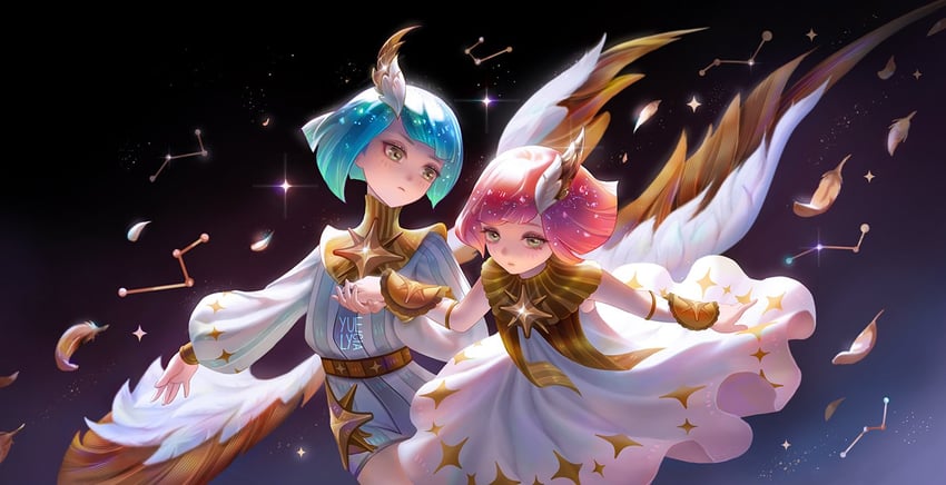 lailah and elijah (afk and 1 more) drawn by yuelycia