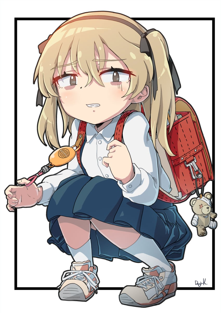 shimada arisu and boko (girls und panzer) drawn by kuroneko_douji