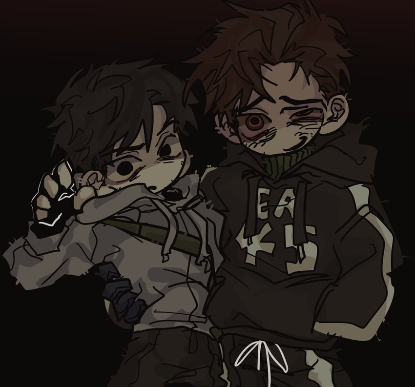 simon henriksson and david leatherhoff (cry of fear and 1 more) drawn by ju-san