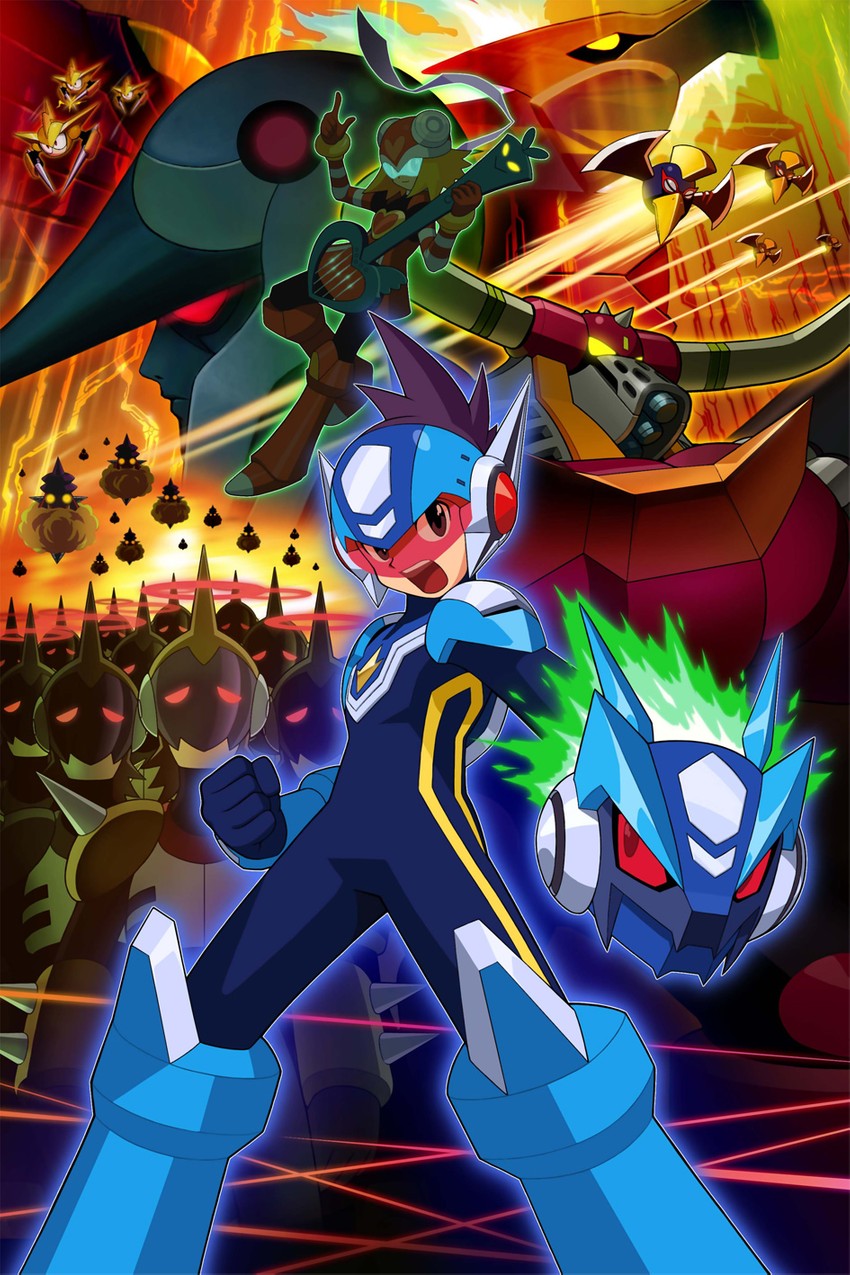 geo stelar, star force mega man, harp note, omega-xis, cygnus wing, and 2 more (mega man and 2 more)
