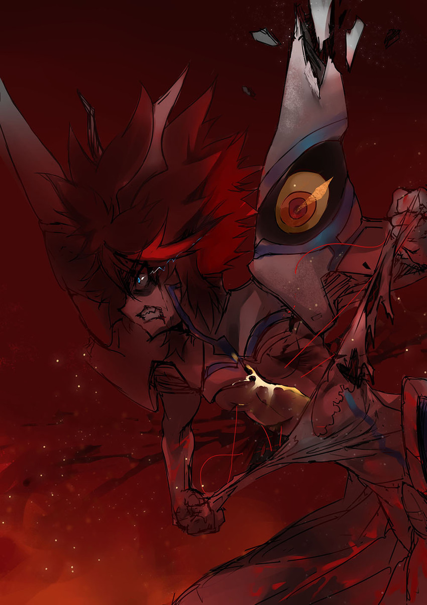 matoi ryuuko and junketsu (kill la kill) drawn by charimei