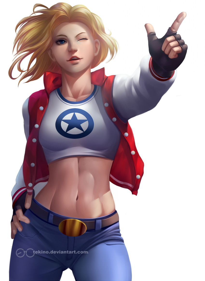 blue mary (the king of fighters and 1 more) drawn by tekino