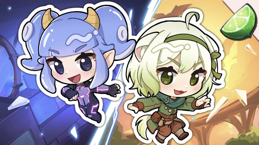 laimu and hackerling (indie virtual youtuber and 2 more) drawn by reimitsuki