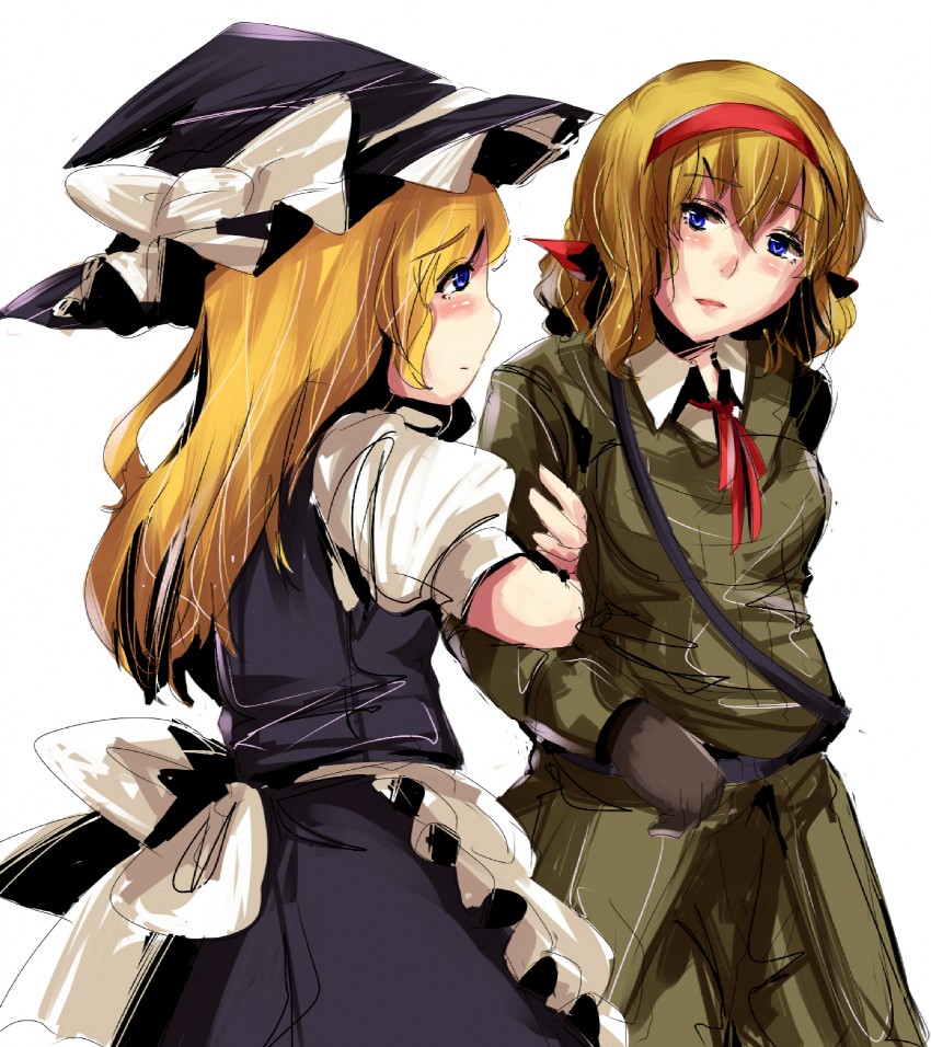 kirisame marisa and belgium (touhou and 1 more) drawn by magukappu