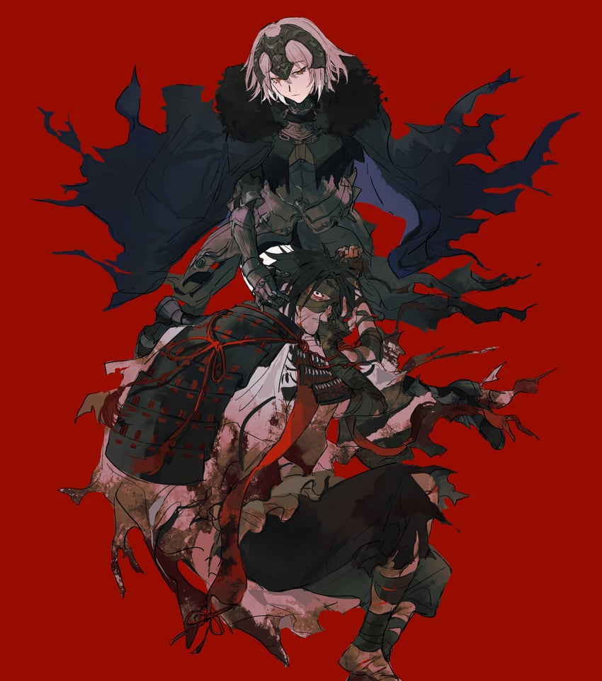 jeanne d'arc alter and chiemon (fate and 1 more) drawn by mimulishizi