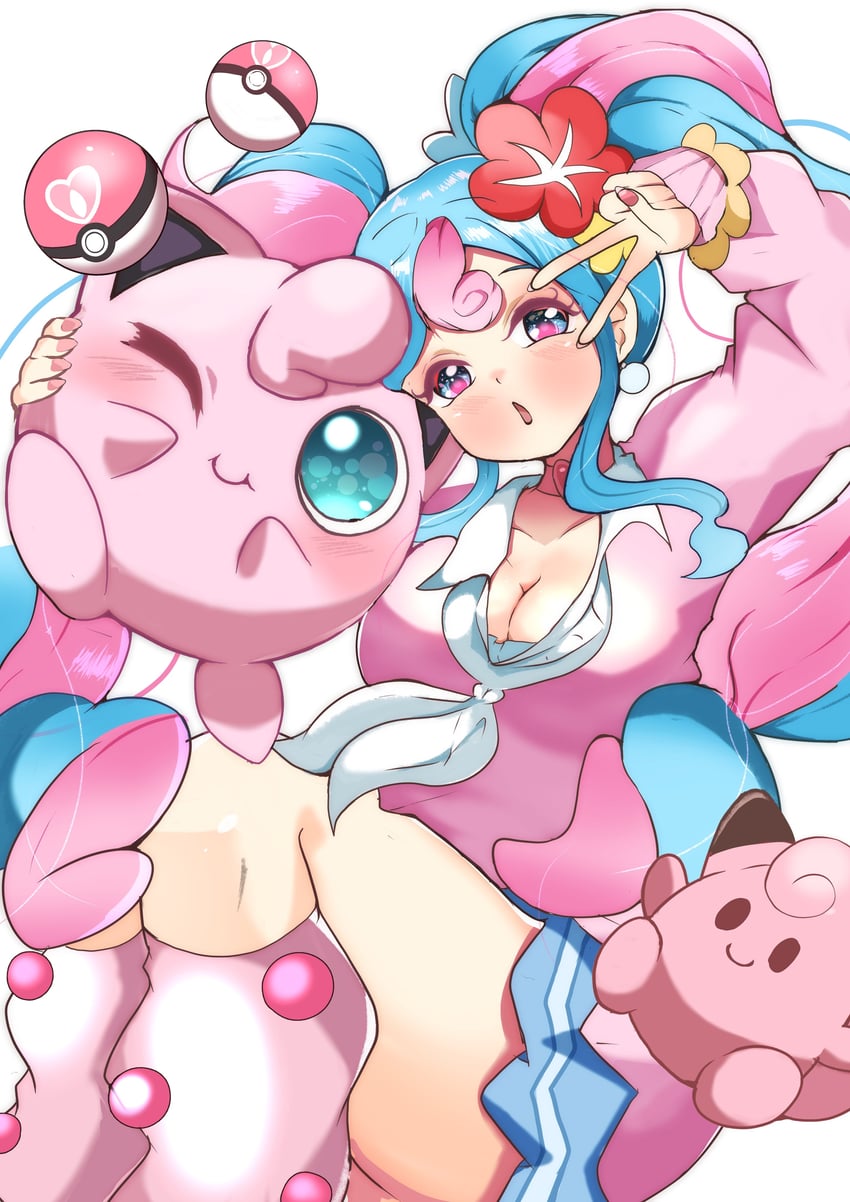 hatsune miku, jigglypuff, clefairy, and fairy miku (pokemon and 2 more) drawn by carrot_summer
