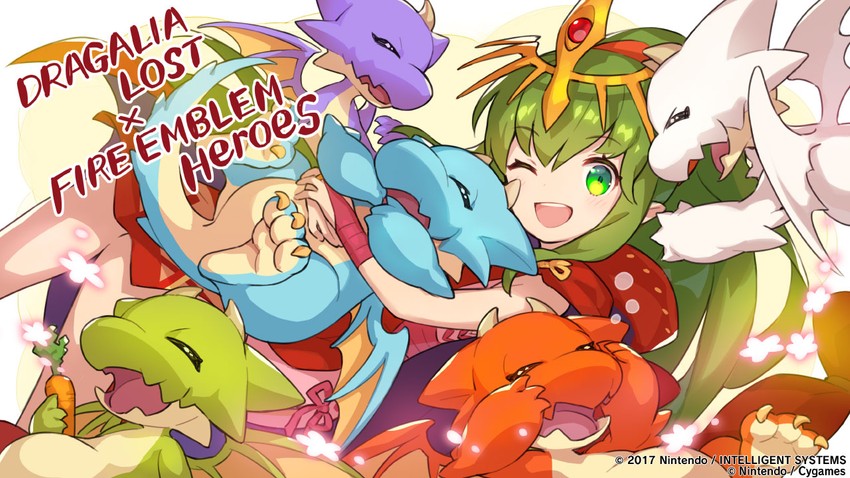 tiki, moon drake, snow drake, cinder drake, gust drake, and 1 more (fire emblem and 3 more)