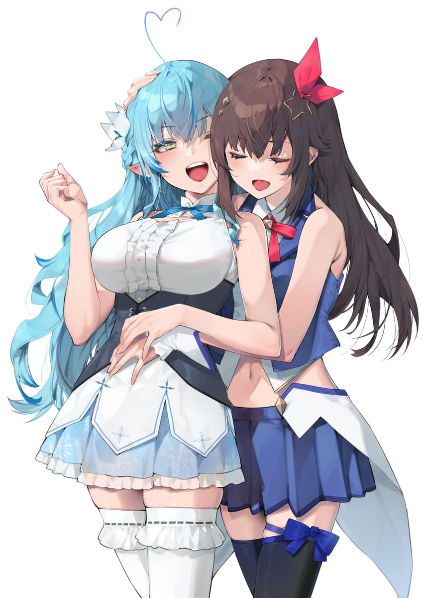 yukihana lamy and tokino sora (hololive) drawn by mikan_(chipstar182)