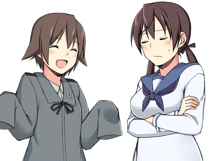 miyafuji yoshika and gertrud barkhorn (world witches series and 1 more) drawn by momiji7728