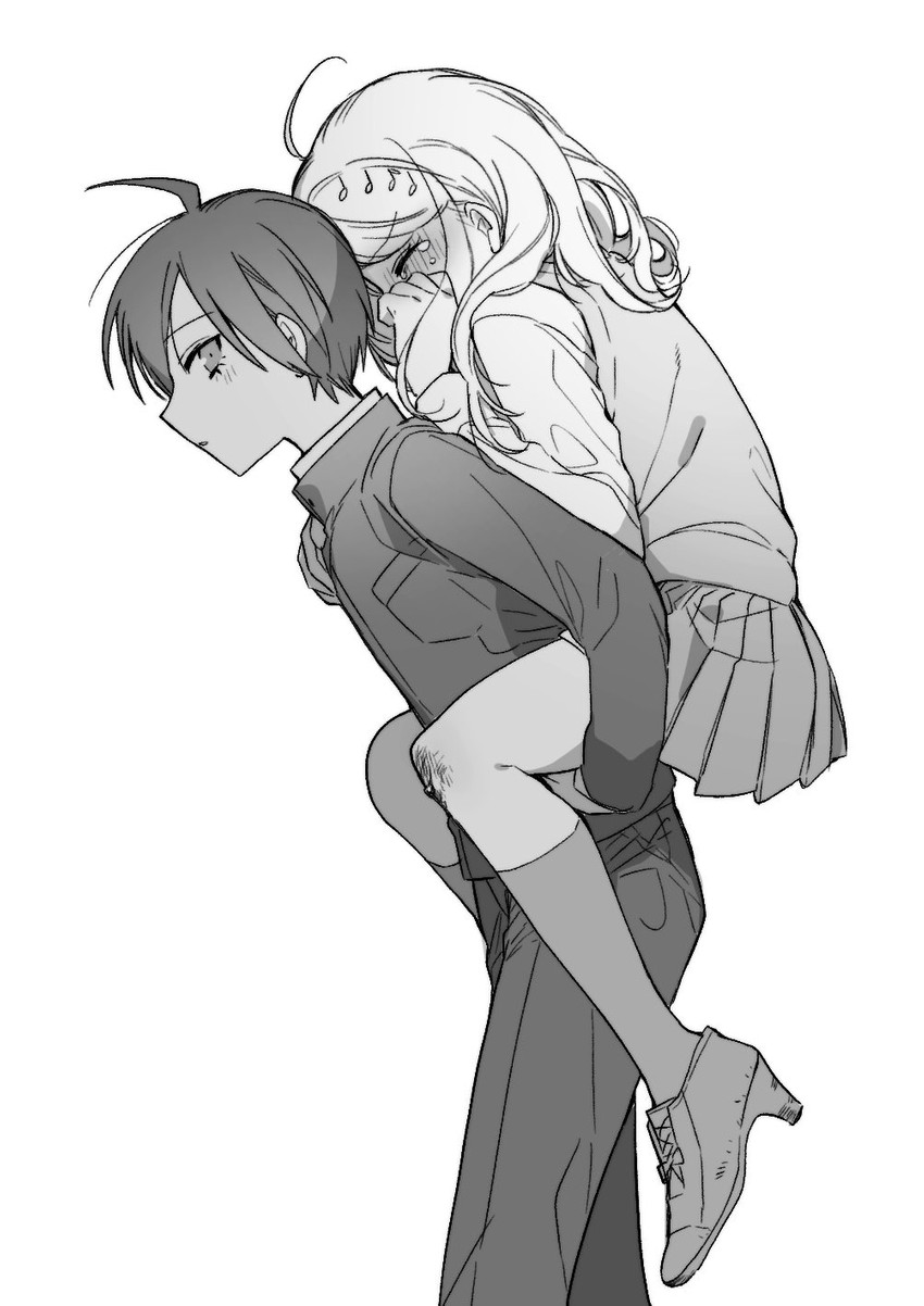 saihara shuichi and akamatsu kaede (danganronpa and 1 more) drawn by zang_li