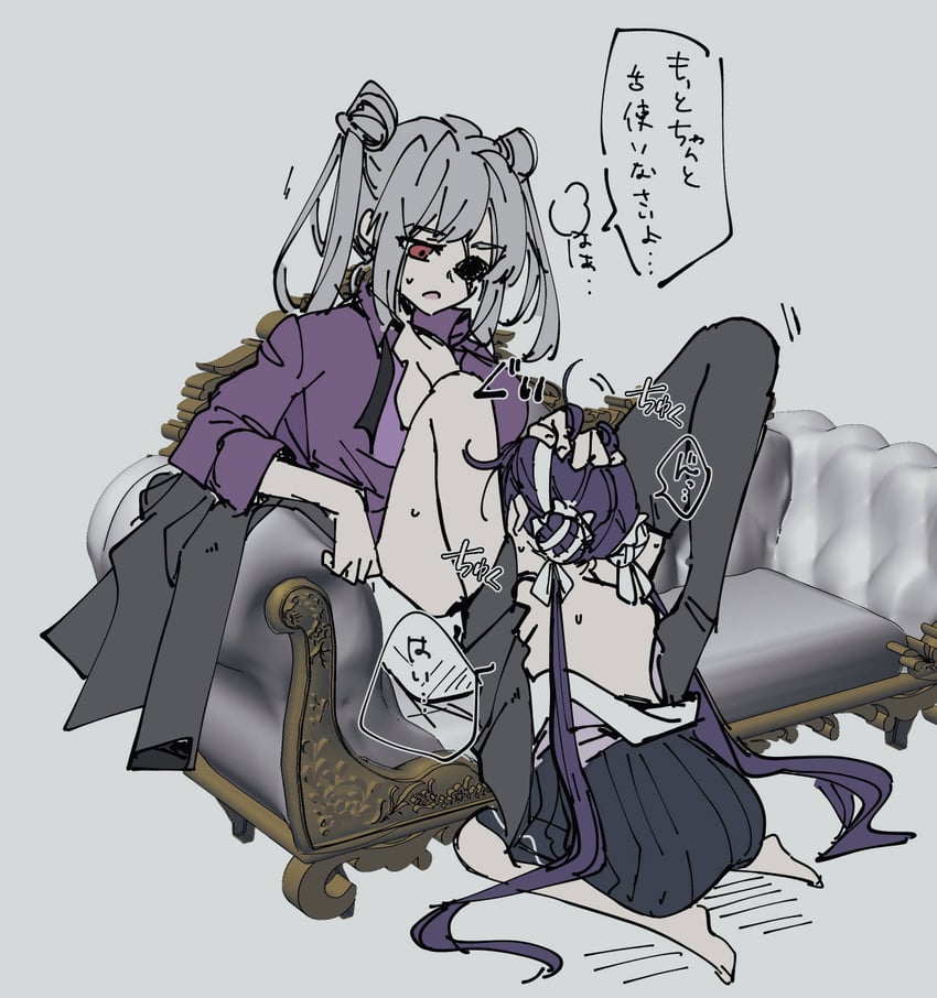 satsuki mari and yamawaki bon ivar (heaven burns red) drawn by sanpachishiki_(gyokusai-jima)