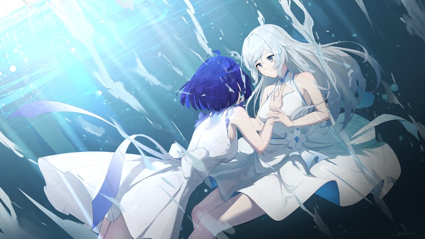 bronya zaychik and seele vollerei (honkai and 1 more) drawn by caisena