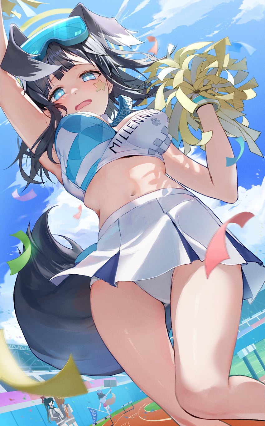 mari, hasumi, izuna, and hibiki (blue archive) drawn by siole