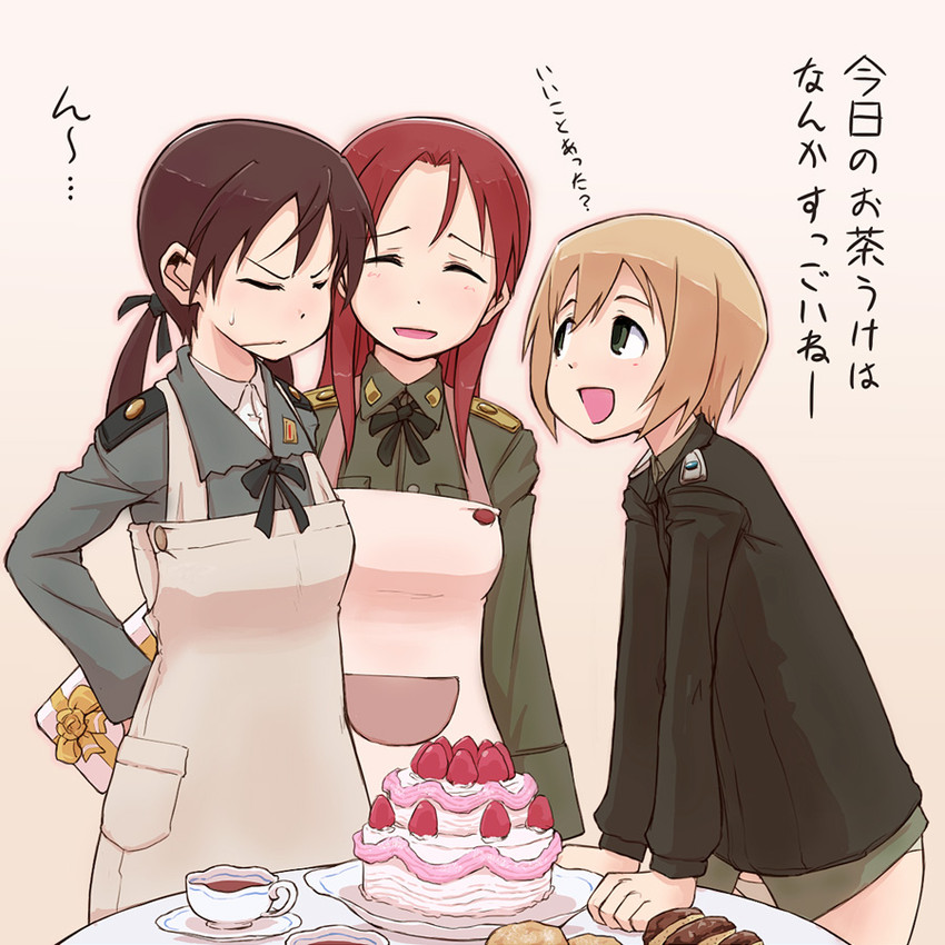 erica hartmann, gertrud barkhorn, and minna-dietlinde wilcke (world witches series and 1 more) drawn by papa_(shimeguru)