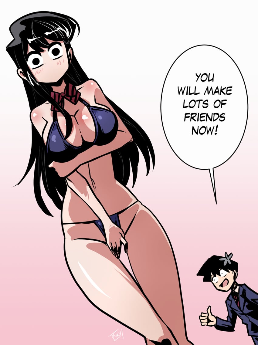 komi shouko and tadano hitohito (komi-san wa komyushou desu) drawn by kukuruyo