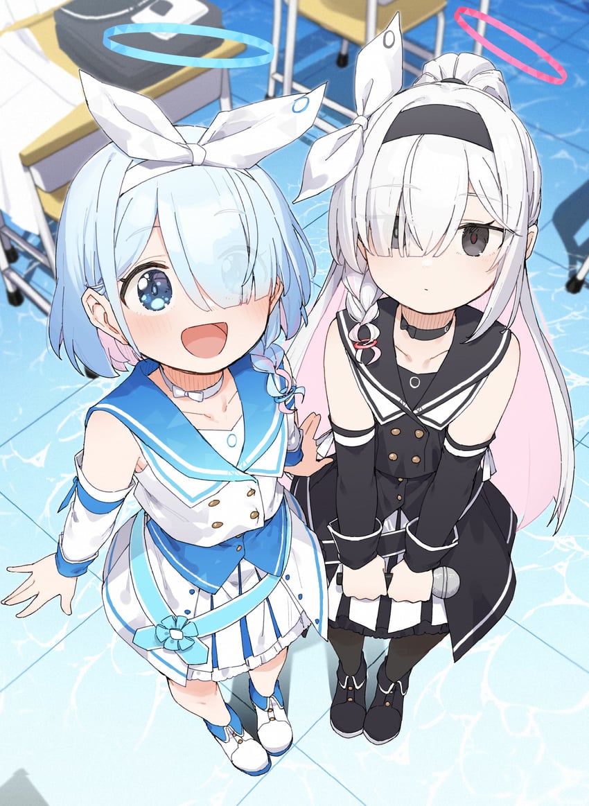 arona and plana (blue archive) drawn by yukie_(kusaka_shi)
