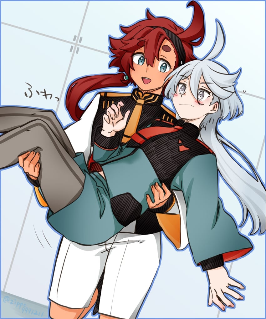 suletta mercury and miorine rembran (gundam and 1 more) drawn by jappo