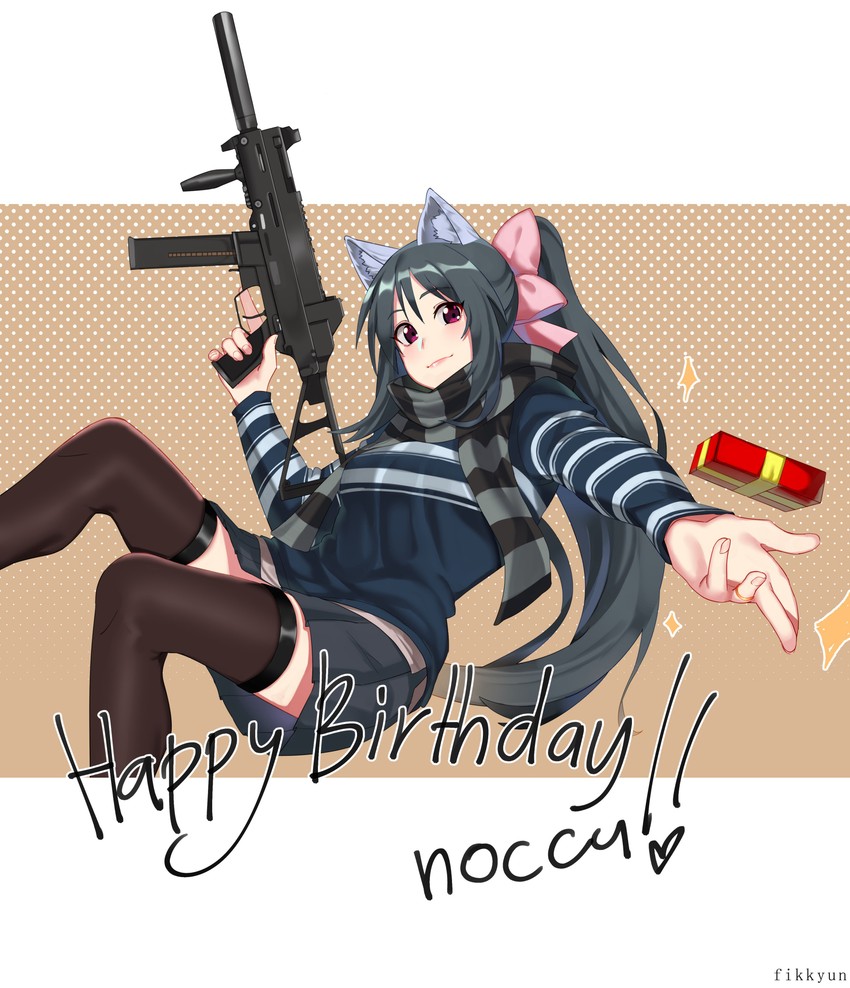 noihara himari and ump45 (girls' frontline and 1 more) drawn by fikkyun