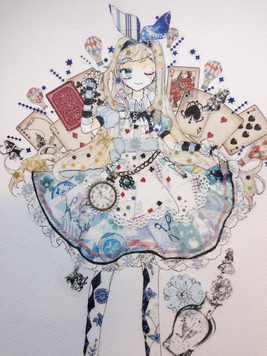 alice (alice's adventures in wonderland) drawn by bubbles_(shallows_o0)