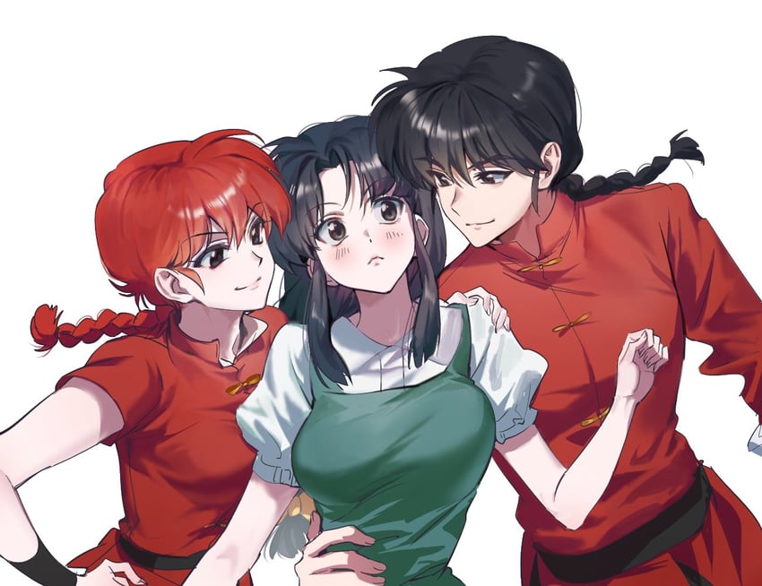 ranma-chan, tendou akane, and saotome ranma (ranma 1/2) drawn by wow1211