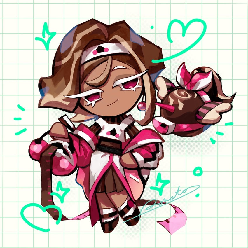 chocolate bonbon cookie (cookie run and 1 more) drawn by rn9j