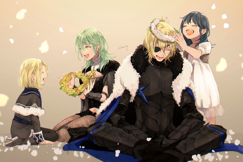 dimitri alexandre blaiddyd and female byleth (fire emblem and 1 more) drawn by shinsuke_(moccori)