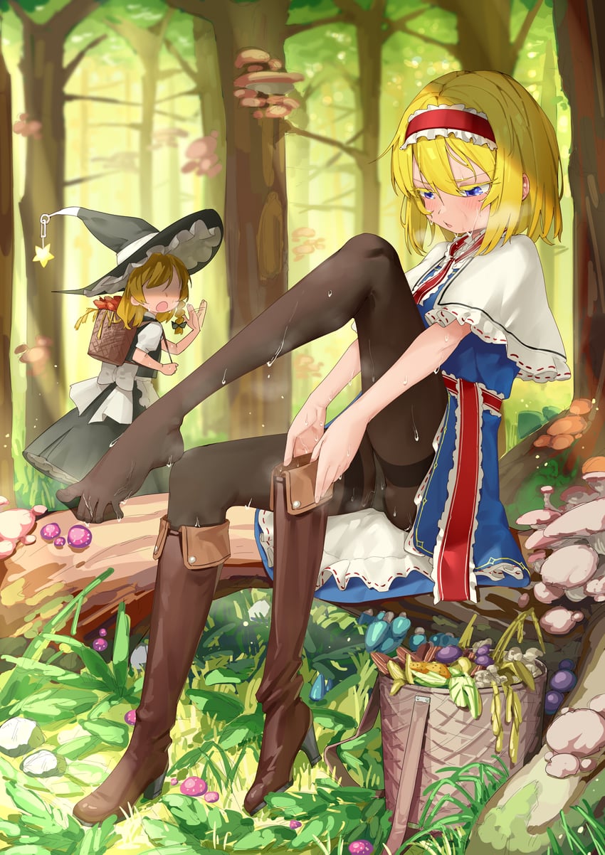 kirisame marisa and alice margatroid (touhou) drawn by yazato_ichimushi