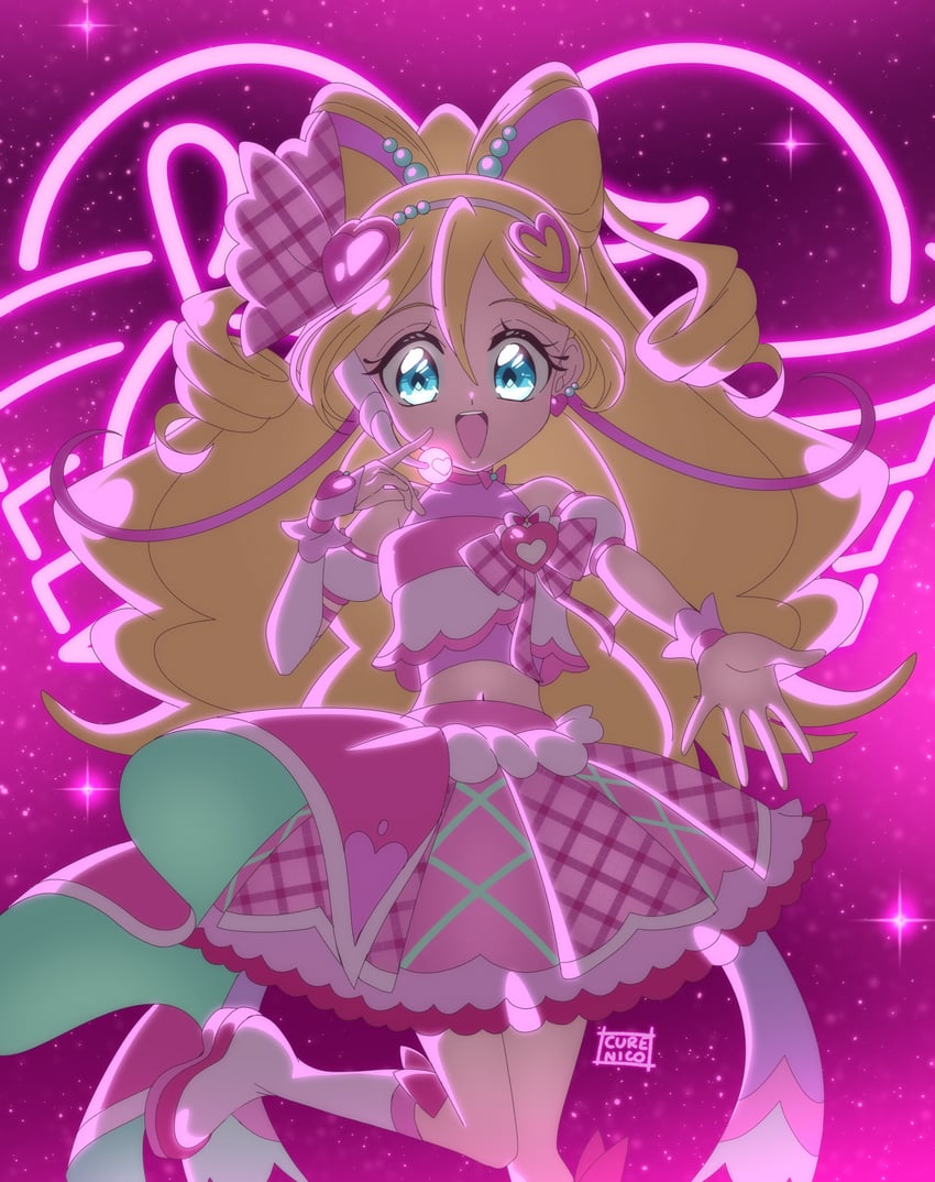 sakura uta and cure idol (precure and 1 more) drawn by cure_nico