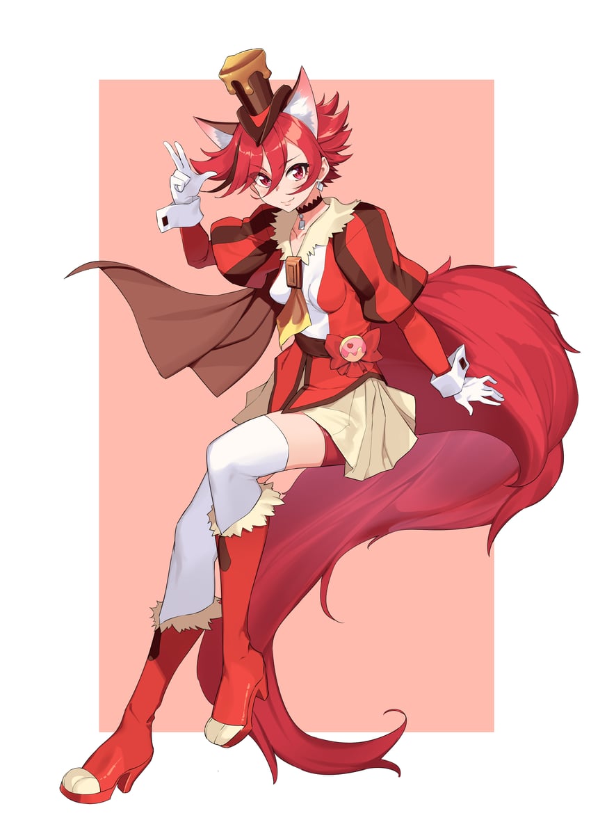 kenjou akira and cure chocolat (precure and 1 more) drawn by huai_diao_de_zongzi