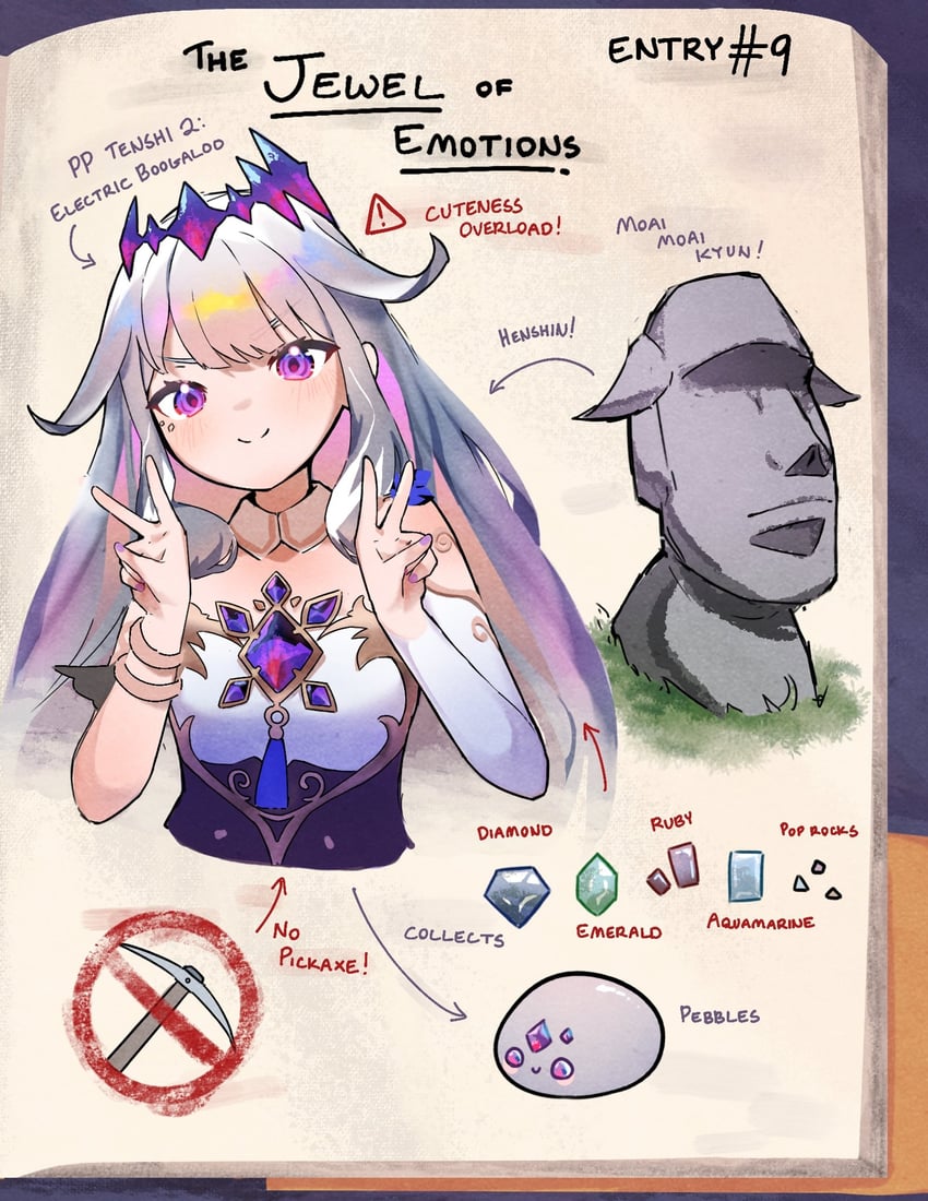 koseki bijou (hololive and 1 more) drawn by taiyo_sketches
