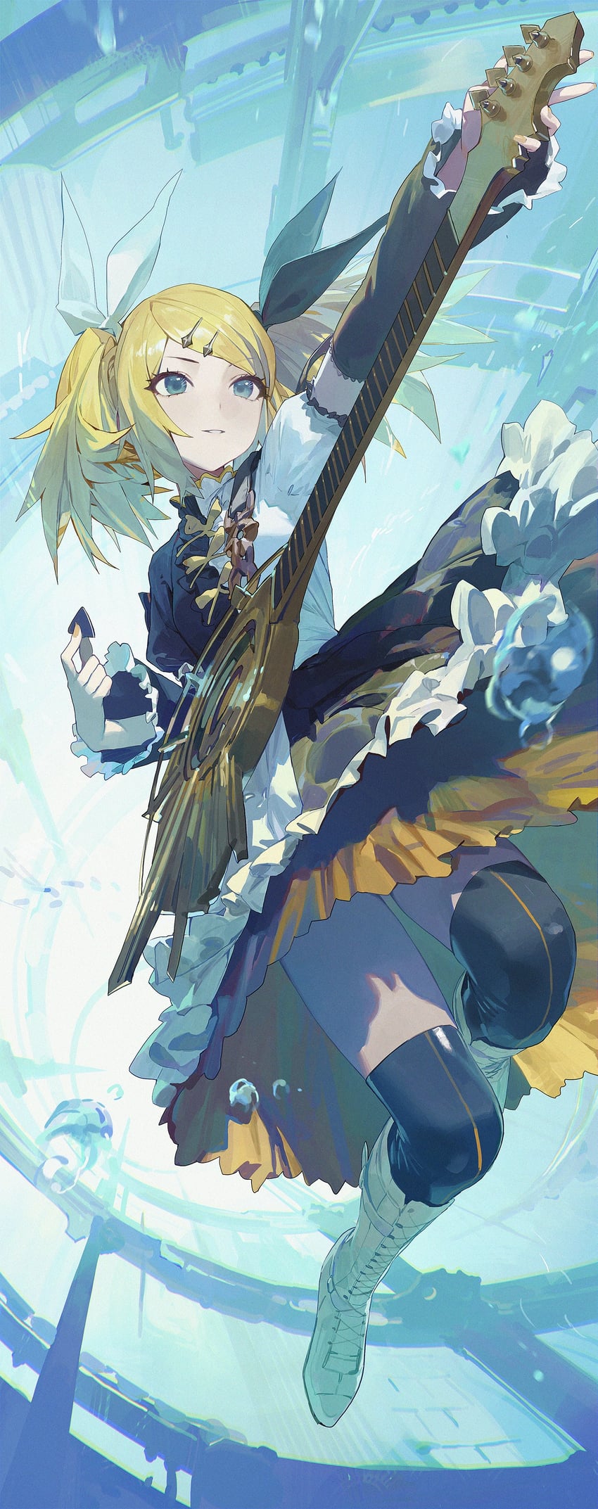 kagamine rin (vocaloid and 1 more) drawn by modare
