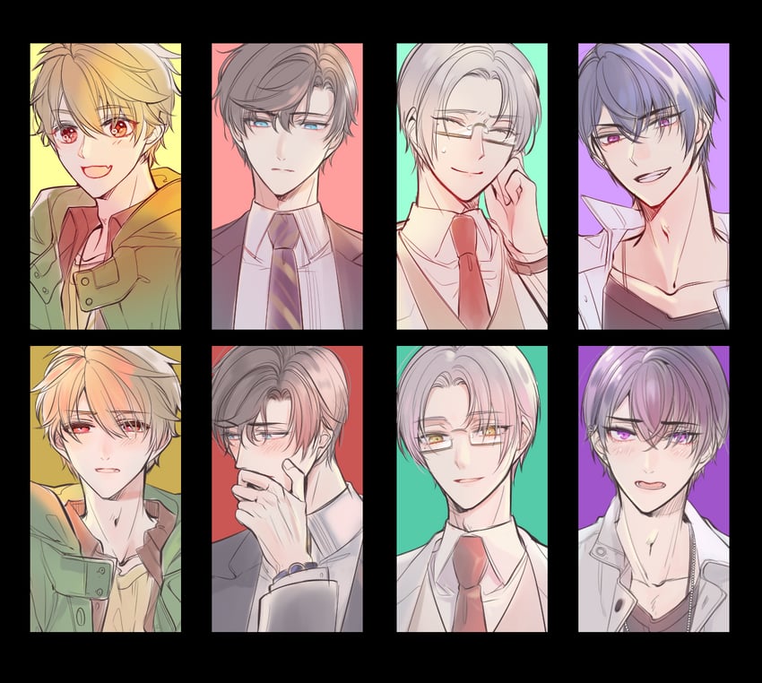 luke pearce, marius von hagen, artem wing, and vyn richter (tears of themis) drawn by coto_notte