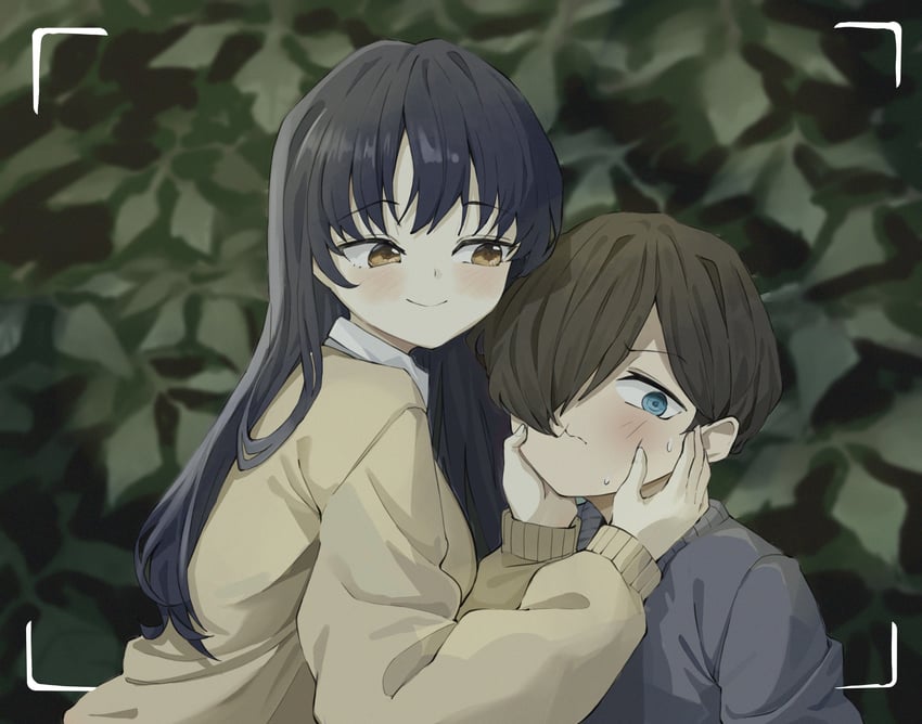 yamada anna and ichikawa kyoutarou (boku no kokoro no yabai yatsu) drawn by jeon_(user_ywaw3774)