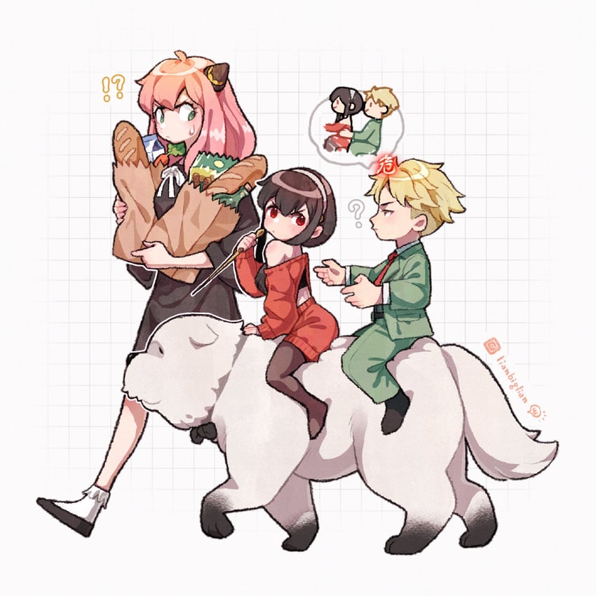 yor briar, anya, twilight, and bond (spy x family and 1 more) drawn by lianbiglian